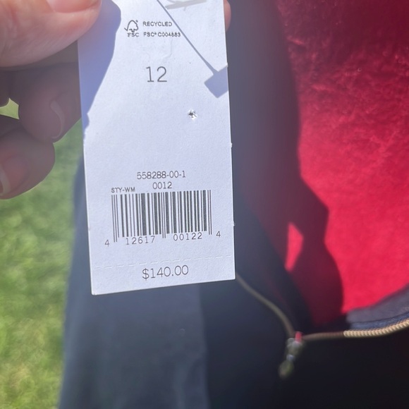 Banana Republic Milly Collection Black Dress size 12 66 Rayon, 39 Nylon, 5 Spand - Picture 5 of 9